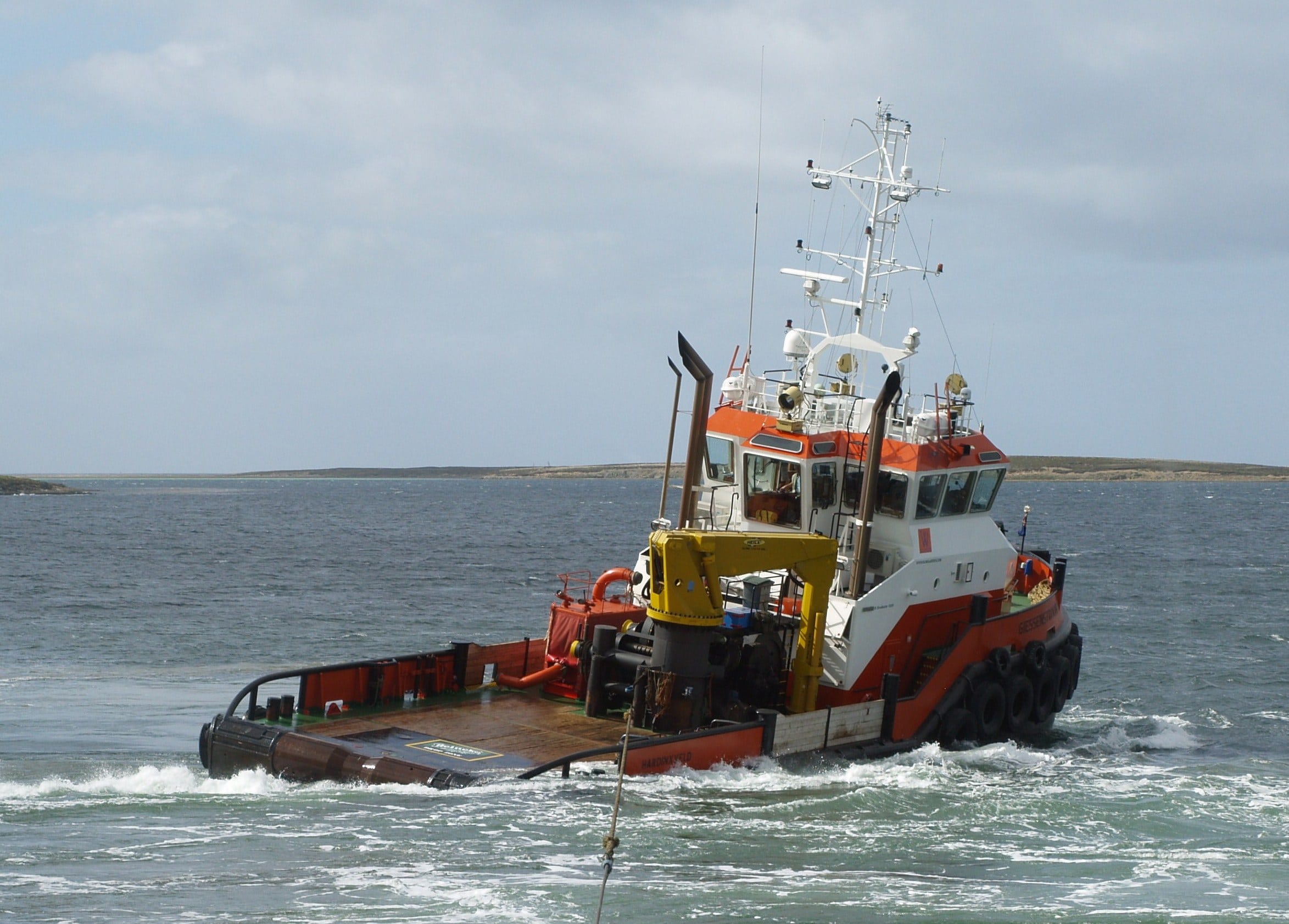 schip op zee, helder maritiem