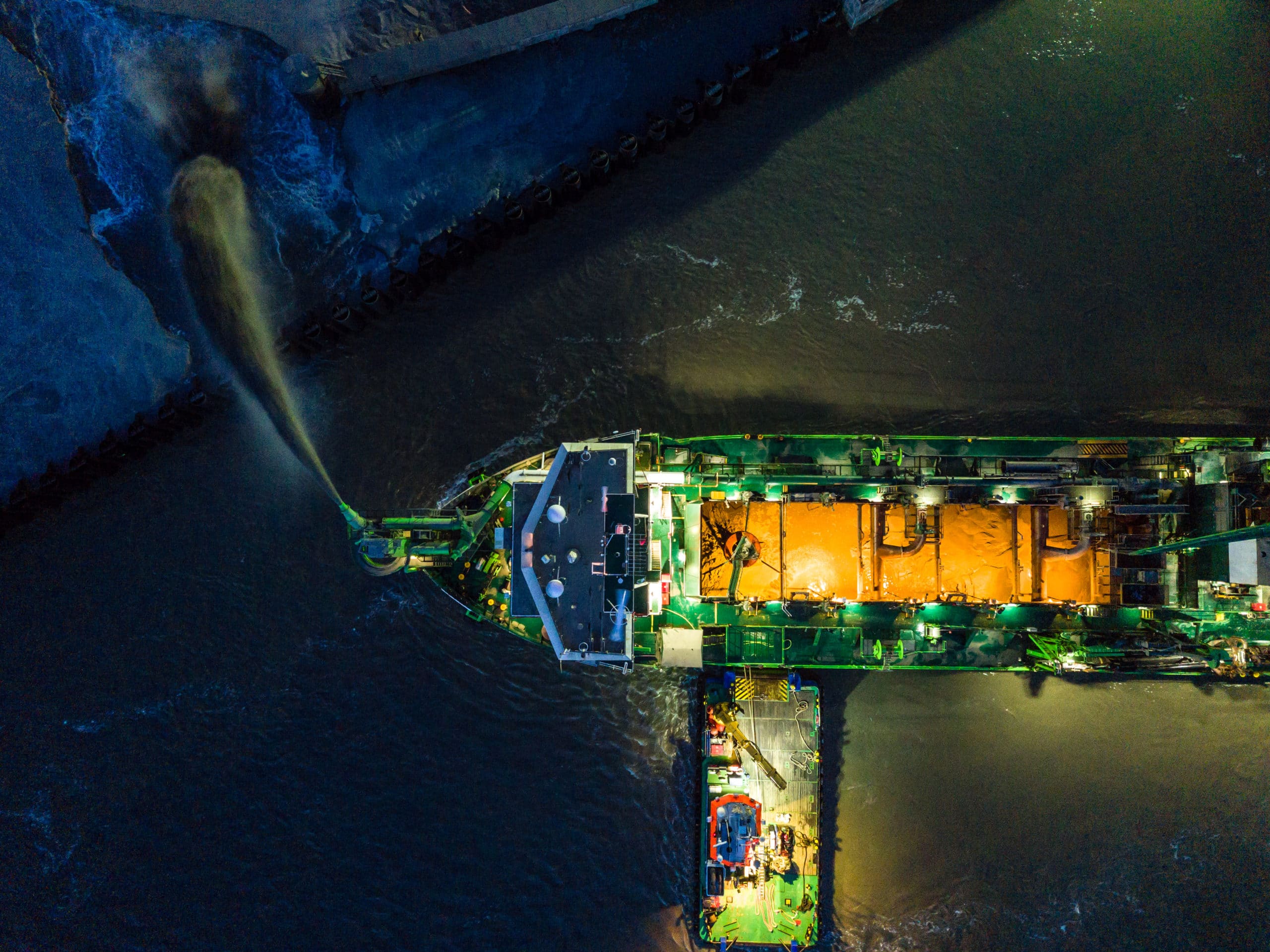 ship, sand, night, light, helder maritiem